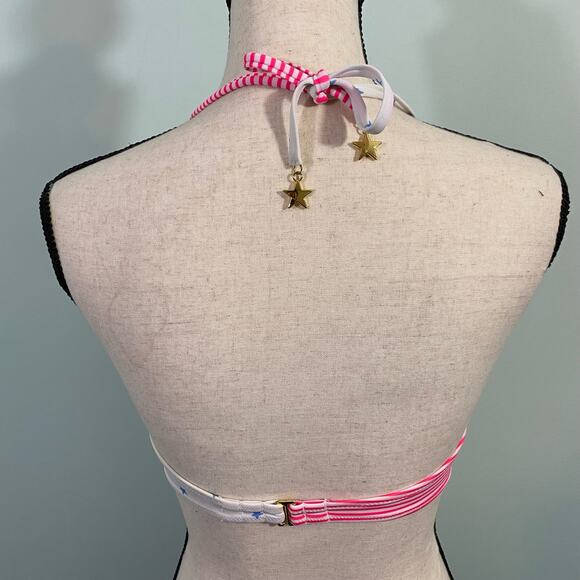 Victoria's Secret Duo Pattern Twisted Bandeau Bikini Top Size S - Picture 3 of 6